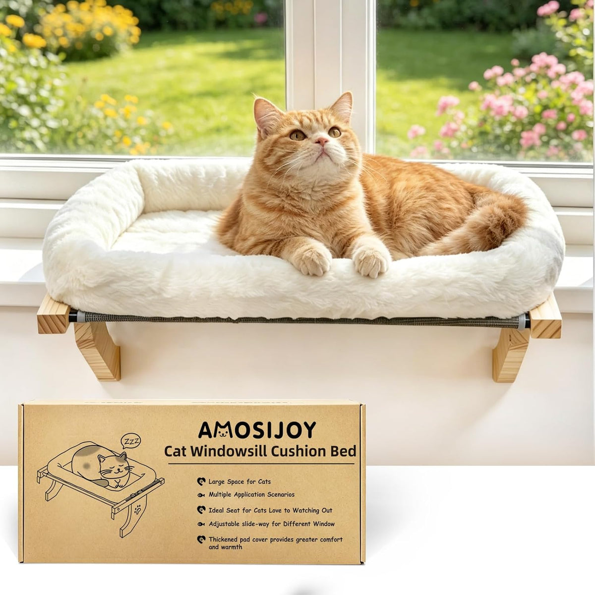 Wooden Cat Window Perch | A Sunny Spot for Everyday Naps