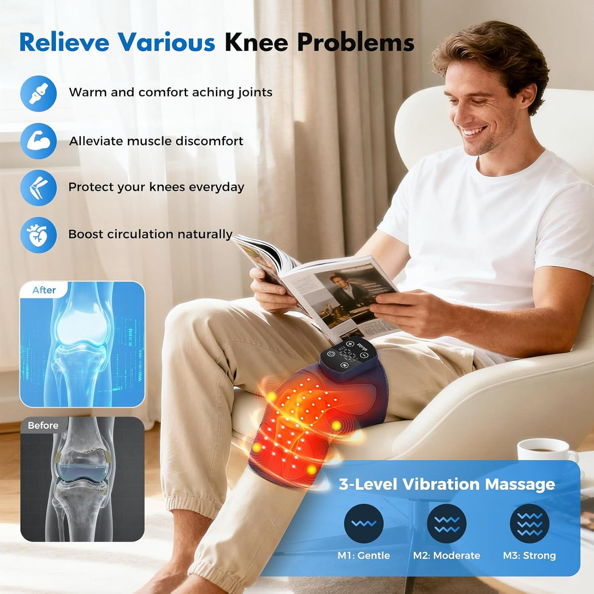 Adjustable wrap for knees, elbows, and shoulders