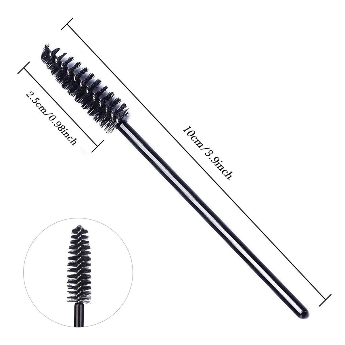 Eyelash Brushes for Eye Lashes and Makeup, 100 Pcs Disposable