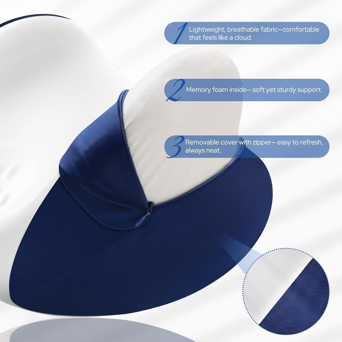 Knee Pillow for Side Sleepers | Memory Foam Leg Pillow for Pain Relief & Back Health Solutions