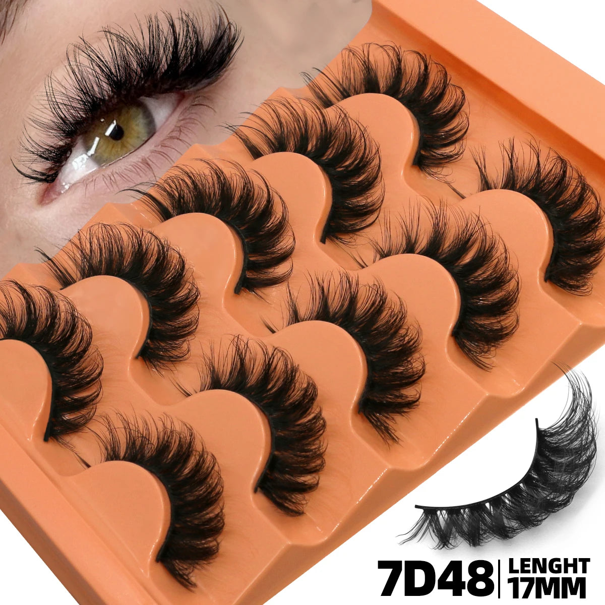 Fluffy Eyelashes 8D Volume False Lashes 5 Pairs