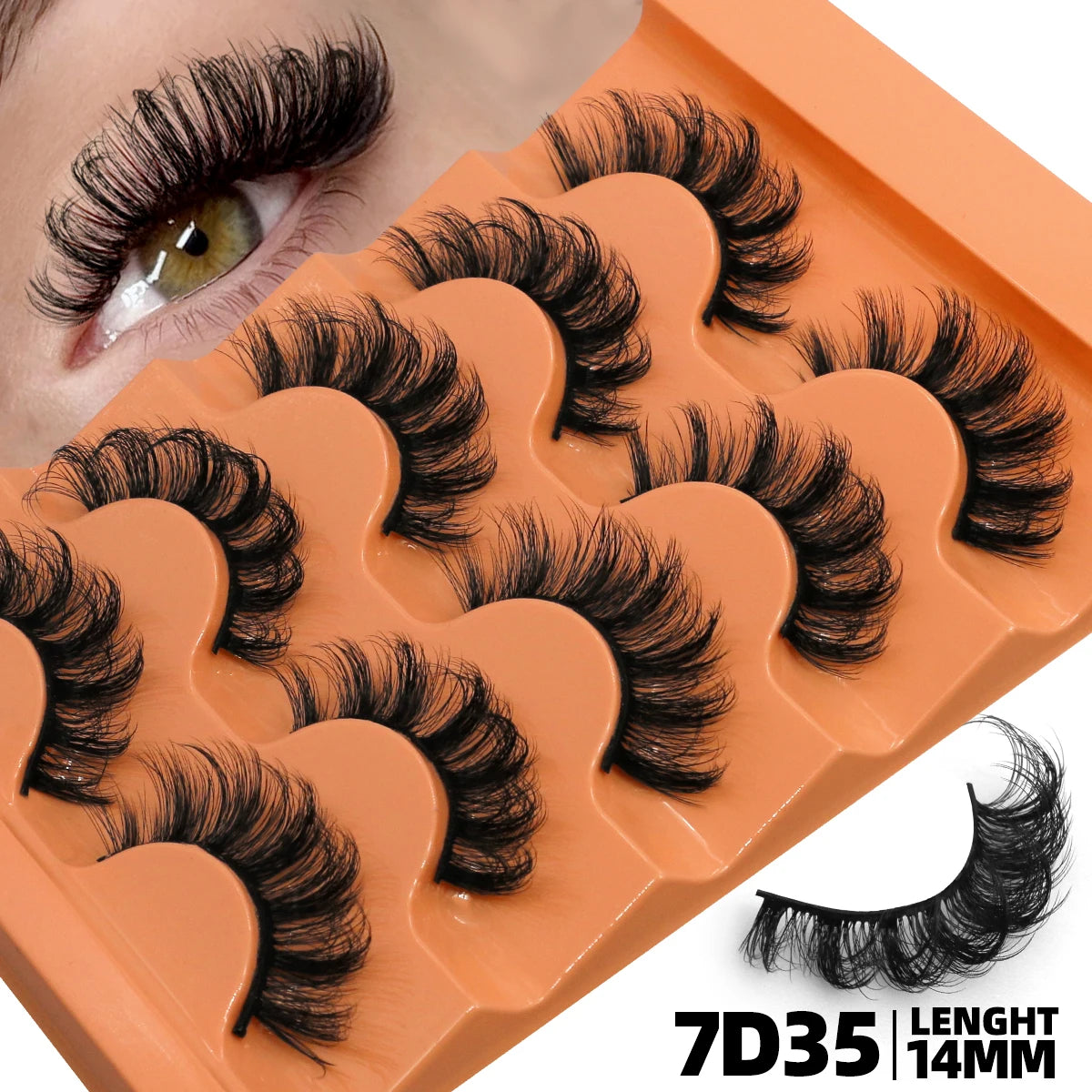 Fluffy Eyelashes 8D Volume False Lashes 5 Pairs