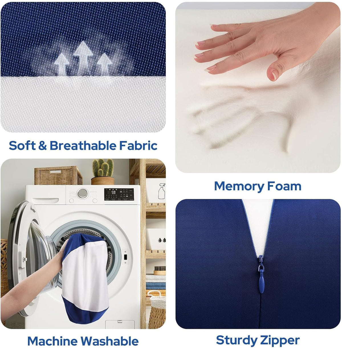 Knee Pillow for Side Sleepers | Memory Foam Leg Pillow for Pain Relief & Back Health Solutions