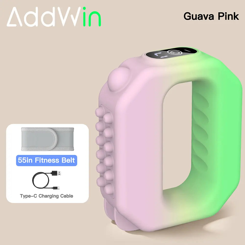 ADDWIN 2026 New Fascia Ring R10 Mini Muscle Recovery Fascia Device Upgraded Adjustable Strap Fits up to 55In Waist, Cordless Rechargeable, Designed for Waist & Back Muscle Recovery Portable Massager Parents Gift Summervibes