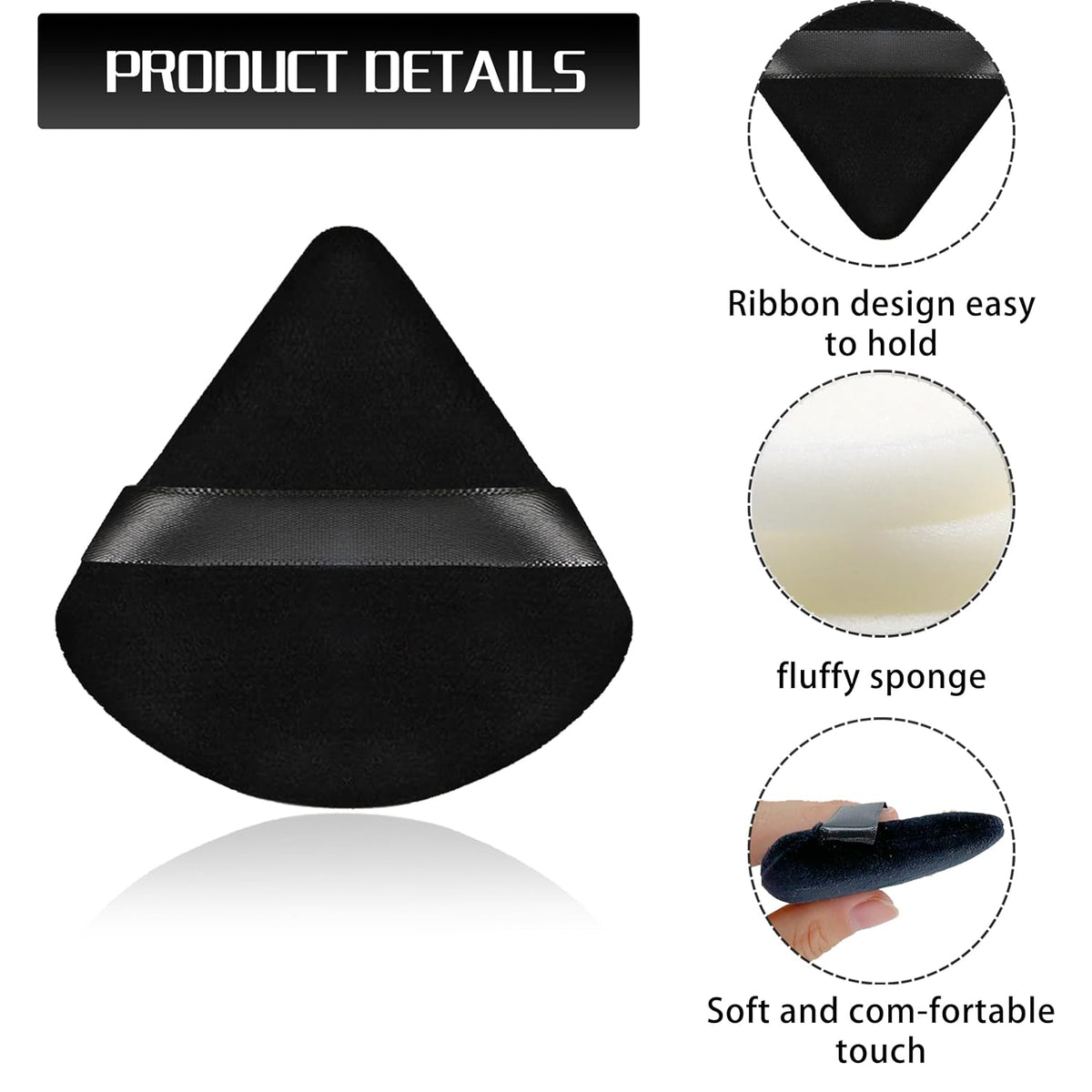Triangle Powder Puff Set | Even Coverage for Everyday Makeup