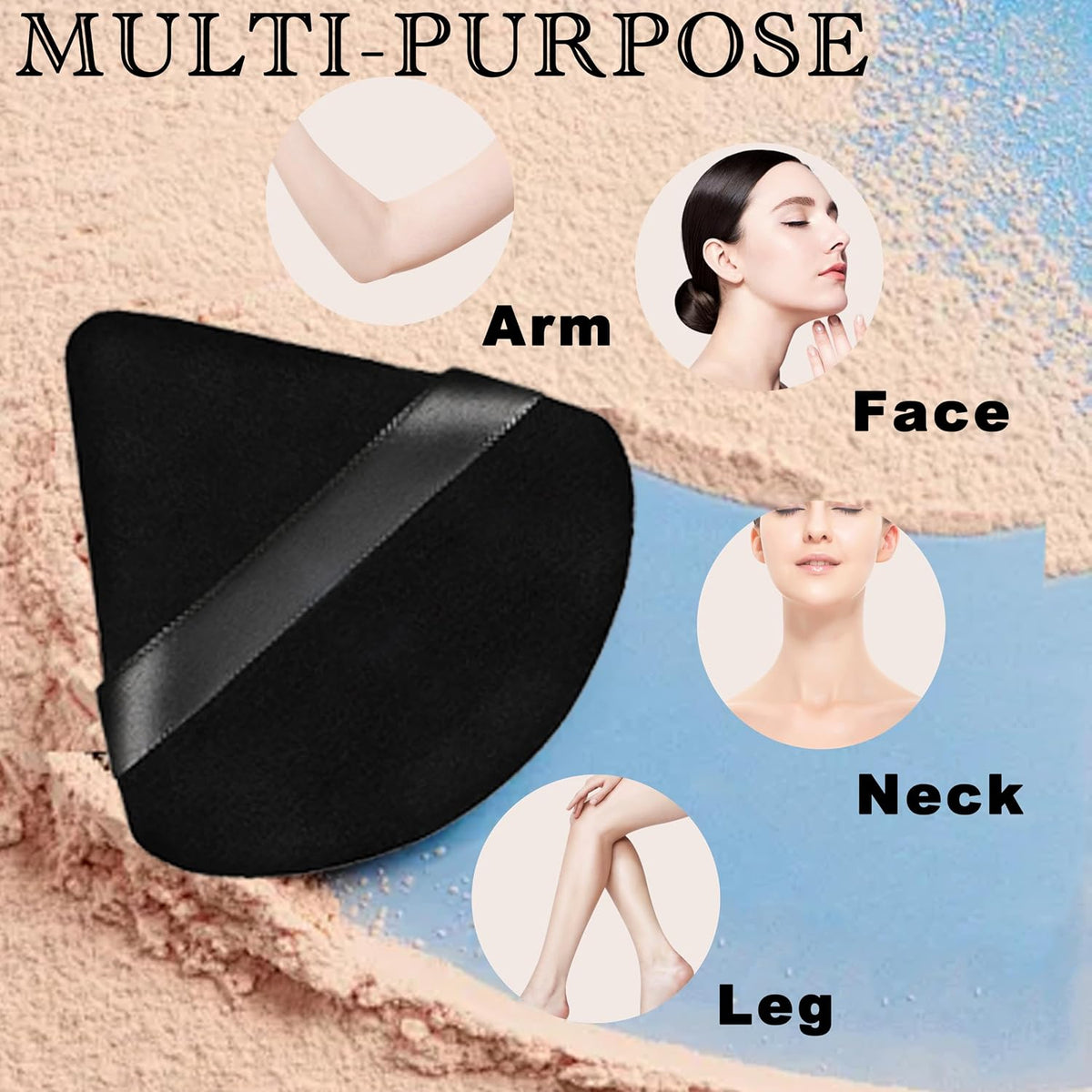 Triangle Powder Puff Set | Even Coverage for Everyday Makeup