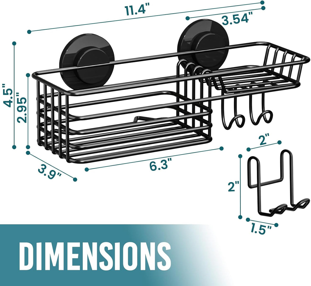 Suction Cup Shower Caddy | Keep Daily Essentials in One Place
