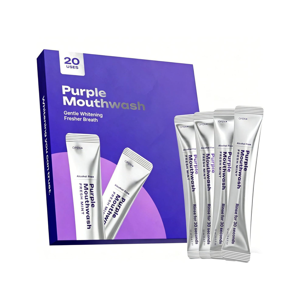 Aurasunny Purple Teeth Whitening Strips | Teeth Cleaning and Body Care Set