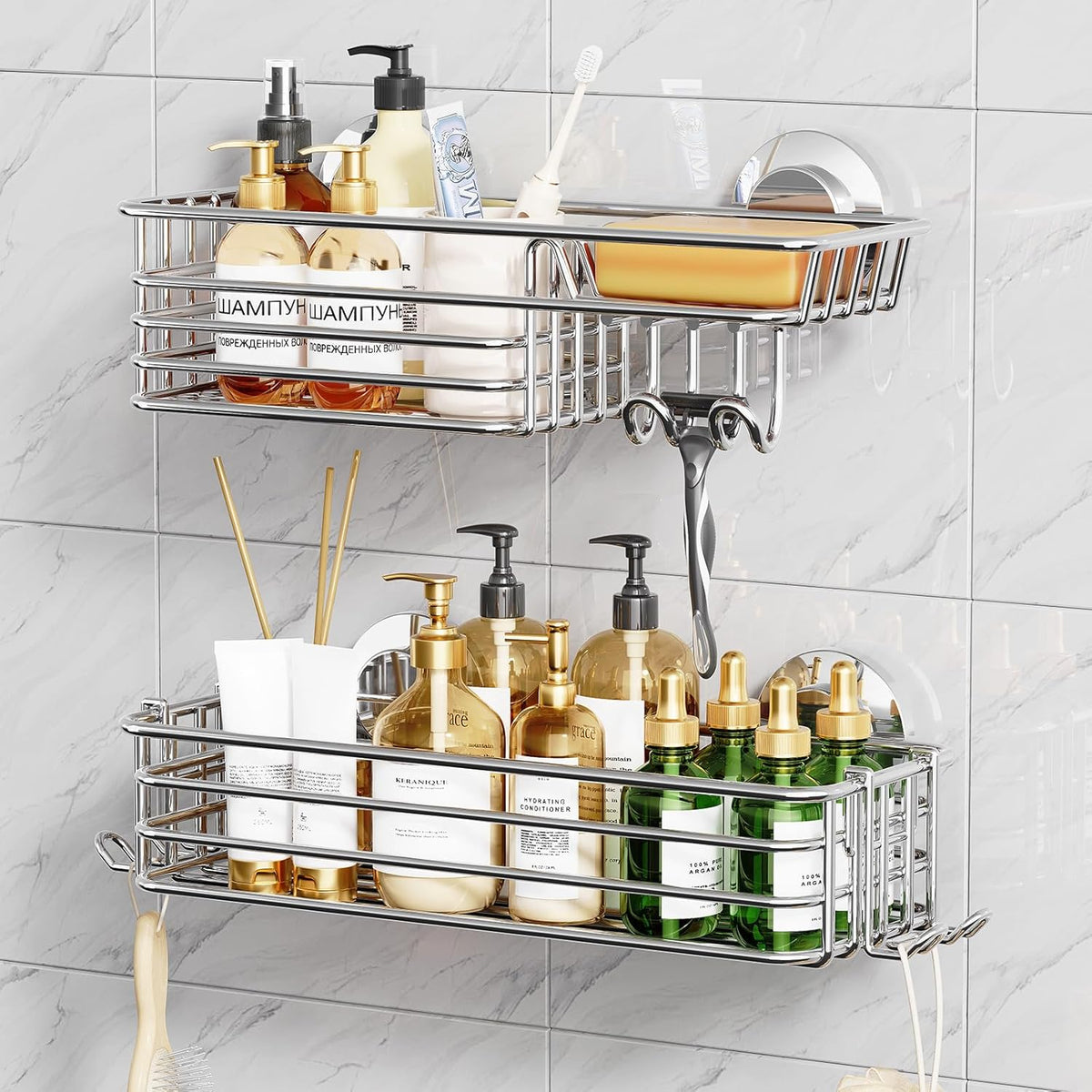 Suction Cup Shower Caddy | Keep Daily Essentials in One Place