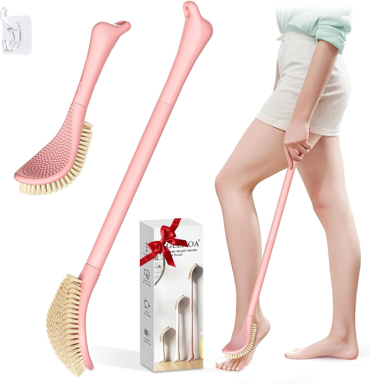 Long-Handle Foot Brush | Easier Reach for Everyday Shower Care