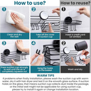 Suction Cup Shower Caddy | Keep Daily Essentials in One Place