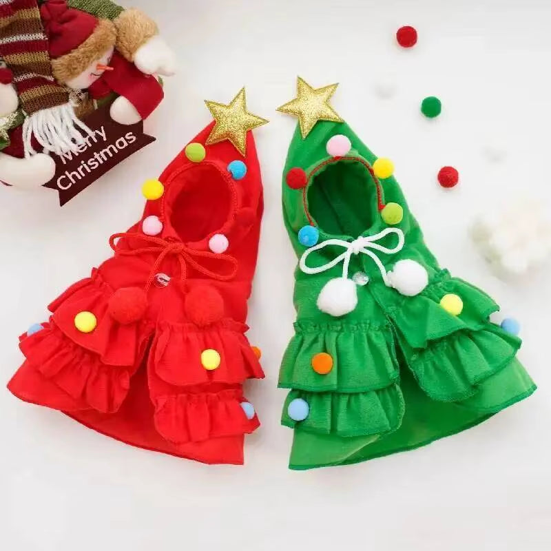 2026 Cute Christmas Pet Cape | Christmas Tree Role-Play Wear for Dogs and Cats