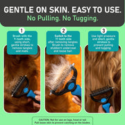Undercoat Grooming Rake for Dogs & Cats | Helps Lift Loose Fur