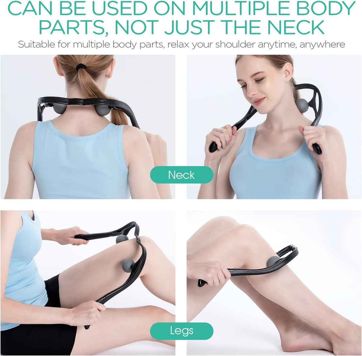 Neck Massager Shiatsu Deep Tissue Dual Trigger Point for Pain Relief