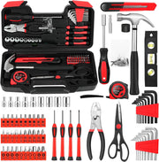 144-Piece Pink Household Tool Set | Everyday Fixes in One Case