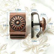 Tapestry Wall Hanging Clamps 4PCS 1.2X2.0 Textile Art Decoration Hangers Metal Clips for Hanging Rugs Carpet Display (Copper)