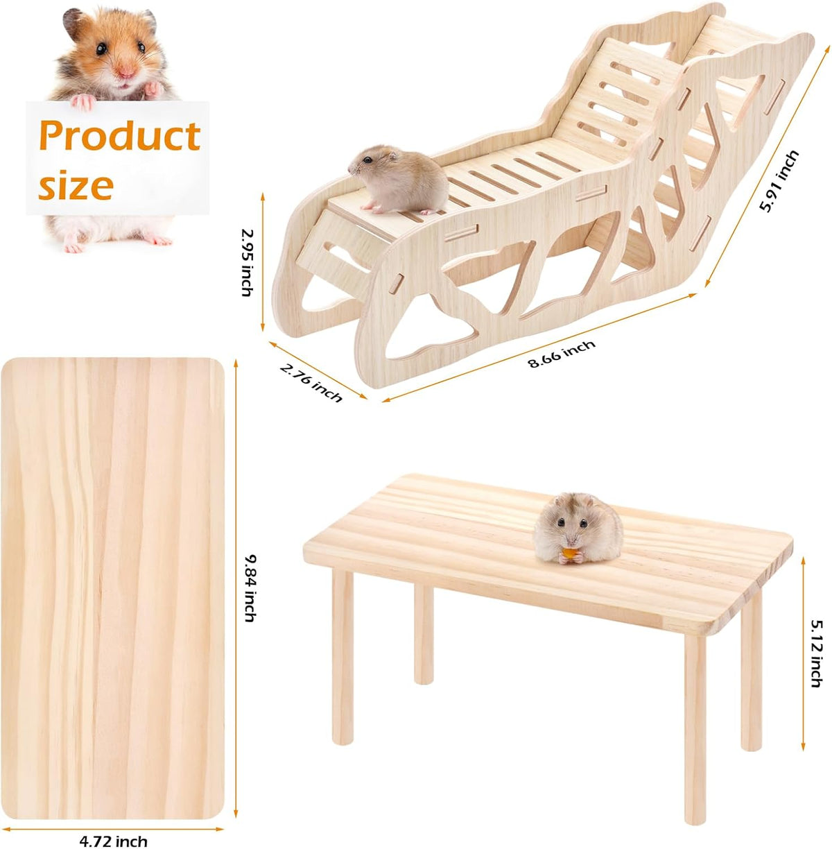 Wooden Hamster Play Platform | More Space to Climb and Explore