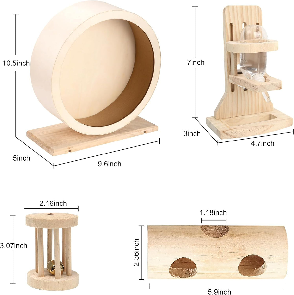Hamster Activity Set with Quiet Wheel | Everyday Play for Small Pets