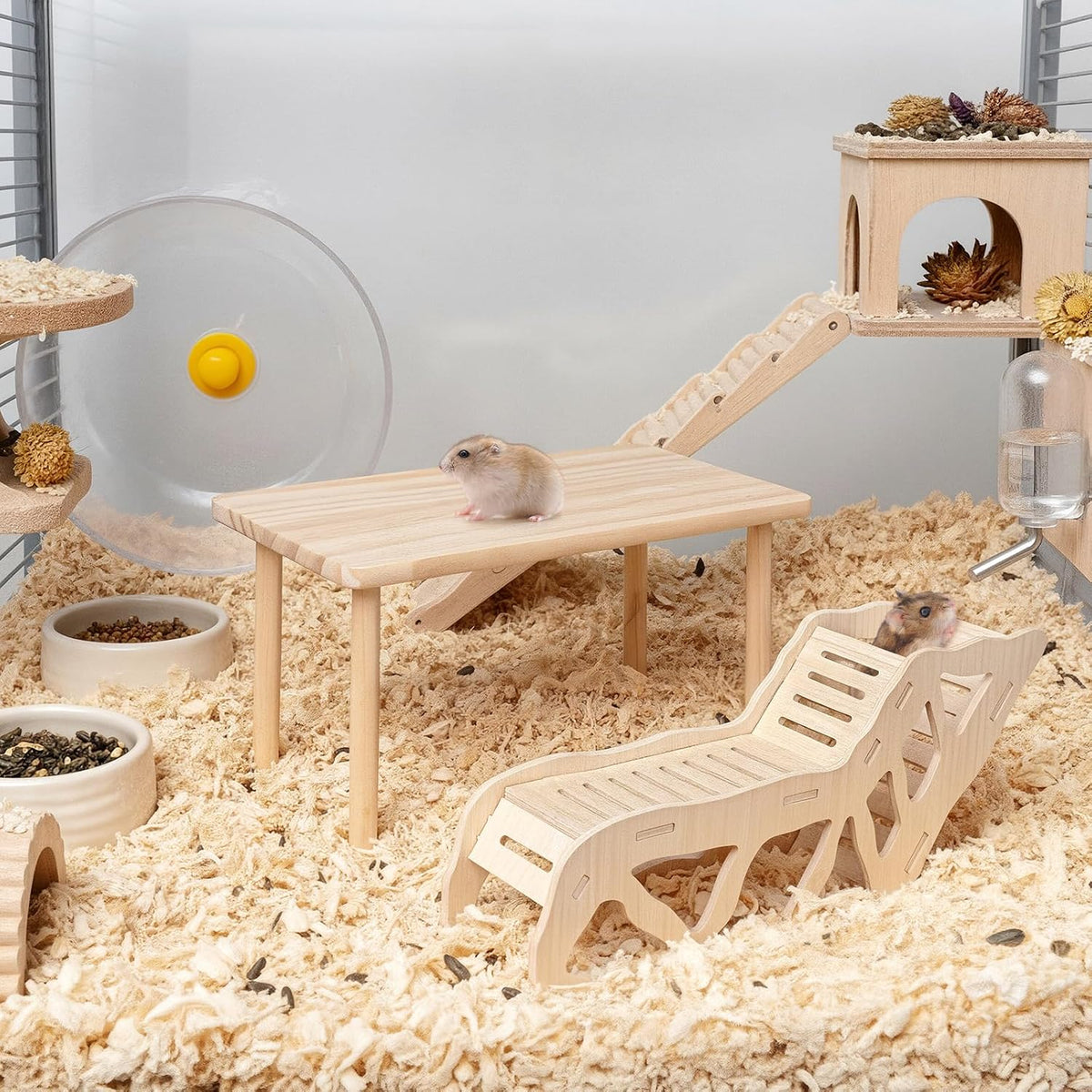 Wooden Hamster Play Platform | More Space to Climb and Explore