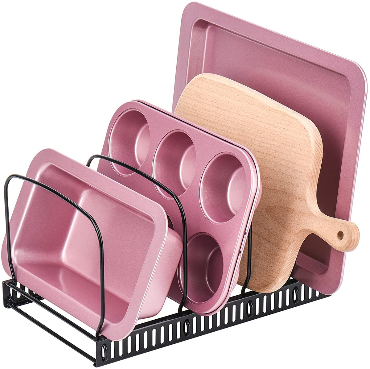 Adjustable Pot Lid Organizer | Clear Cabinets with Ease