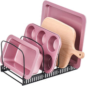 Adjustable Pot Lid Organizer | Clear Cabinets with Ease