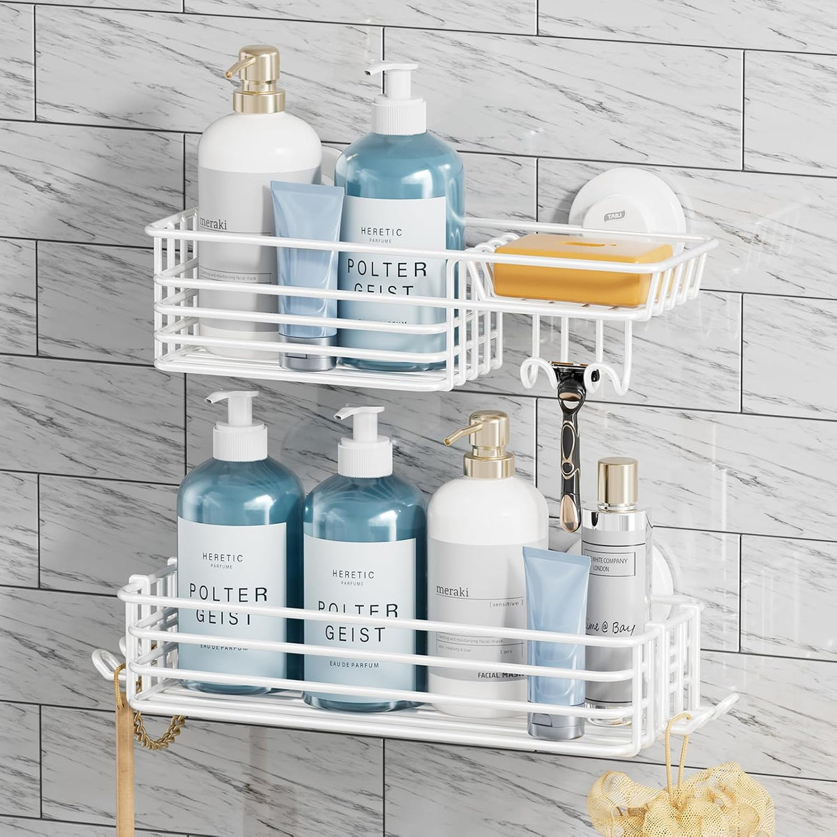 Suction Cup Shower Caddy | Keep Daily Essentials in One Place