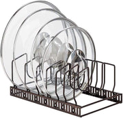 Adjustable Pot Lid Organizer | Clear Cabinets with Ease