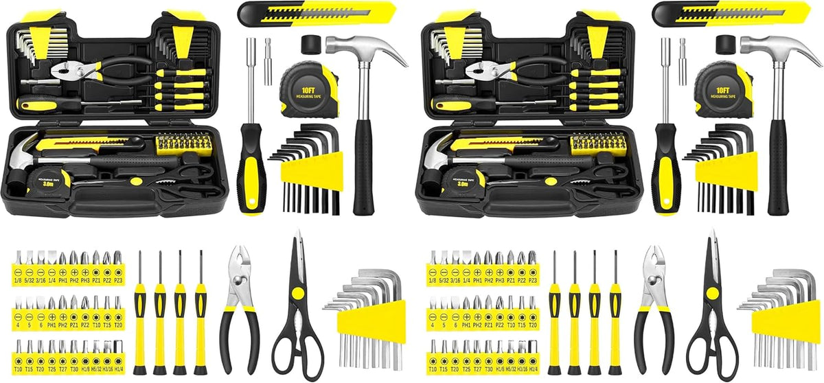 144-Piece Pink Household Tool Set | Everyday Fixes in One Case