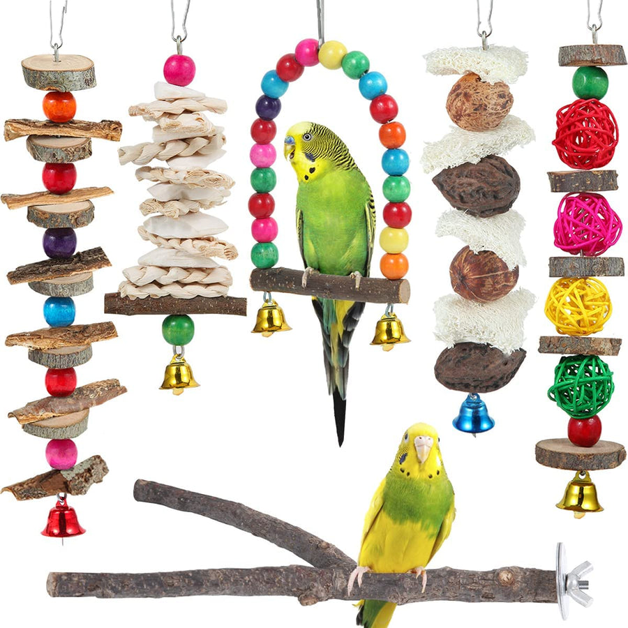 Wooden Bird Perch & Toy | More Ways to Climb and Chew