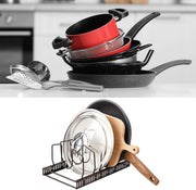 Adjustable Pot Lid Organizer | Clear Cabinets with Ease