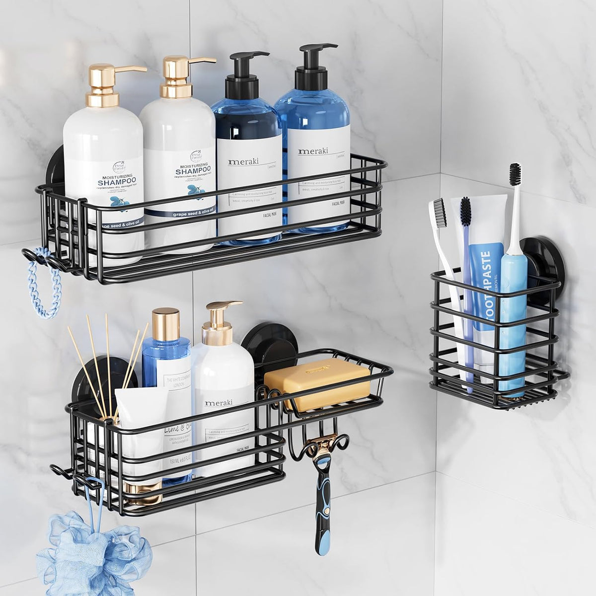 Suction Cup Shower Caddy | Keep Daily Essentials in One Place