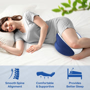 Knee Pillow for Side Sleepers | Memory Foam Leg Pillow for Pain Relief & Back Health Solutions