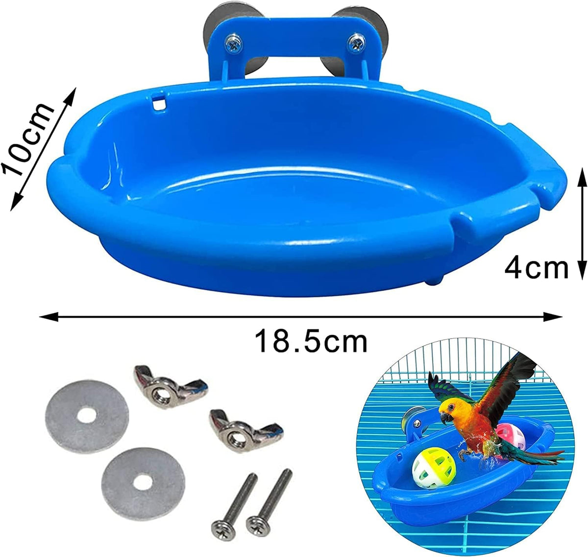 Hanging Bird Bath for Cages | A Simple Splash Zone for Small Birds