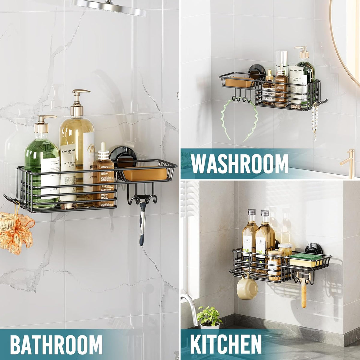 Suction Cup Shower Caddy | Keep Daily Essentials in One Place