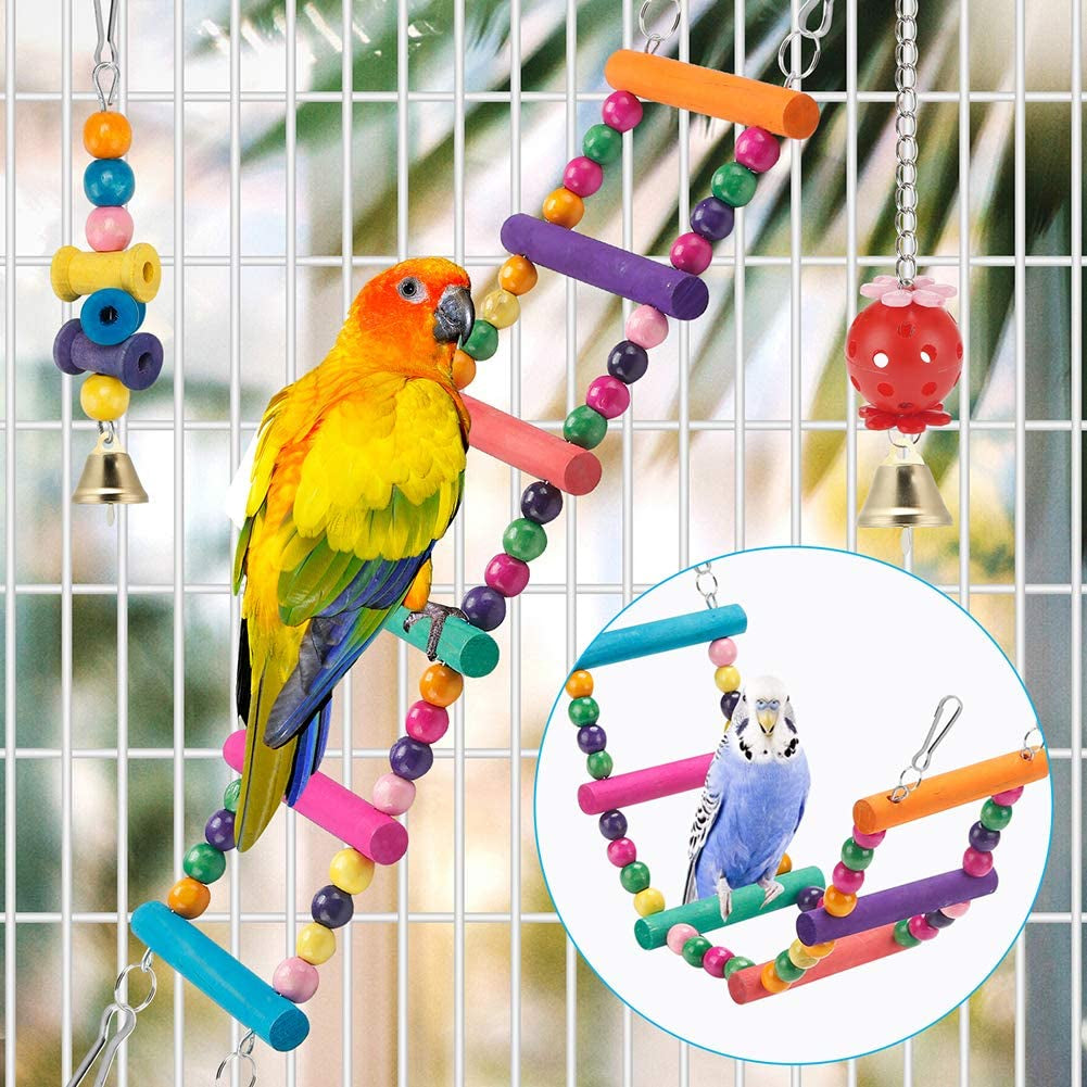 Colorful Bird Toy Set | More Ways to Climb, Chew, and Explore
