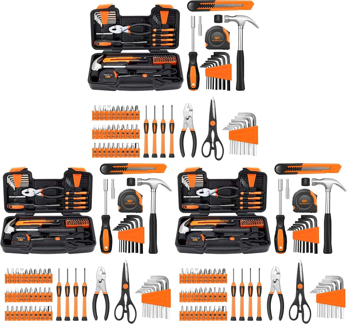 144-Piece Pink Household Tool Set | Everyday Fixes in One Case