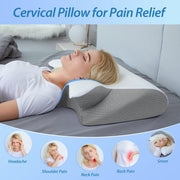 New Memory Foam Cervical Pillow | 2 in 1 Ergonomic Contour Orthopedic Pillow for Neck Pain