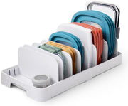 Adjustable Food Container Lid Organizer | A Clearer Kitchen, Every Day