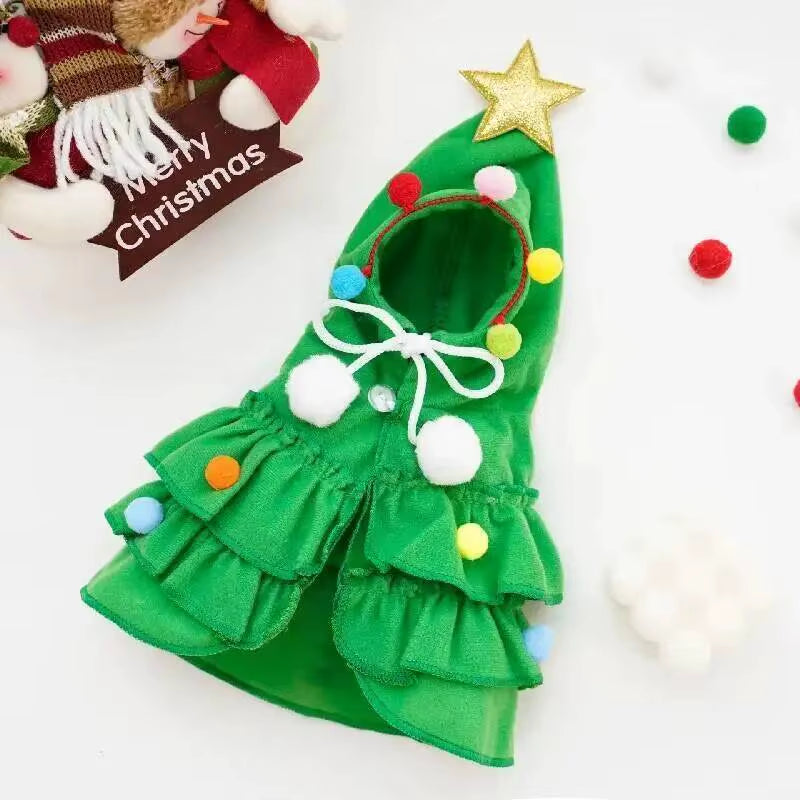 2026 Cute Christmas Pet Cape | Christmas Tree Role-Play Wear for Dogs and Cats