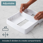 Adjustable Food Container Lid Organizer | A Clearer Kitchen, Every Day