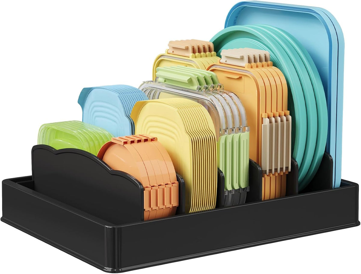Kitchen Lid Organizer | Keep Food Container Lids Easy to Find