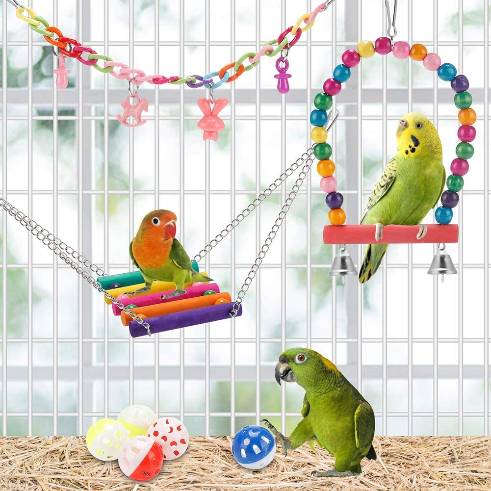 Colorful Bird Toy Set | More Ways to Climb, Chew, and Explore