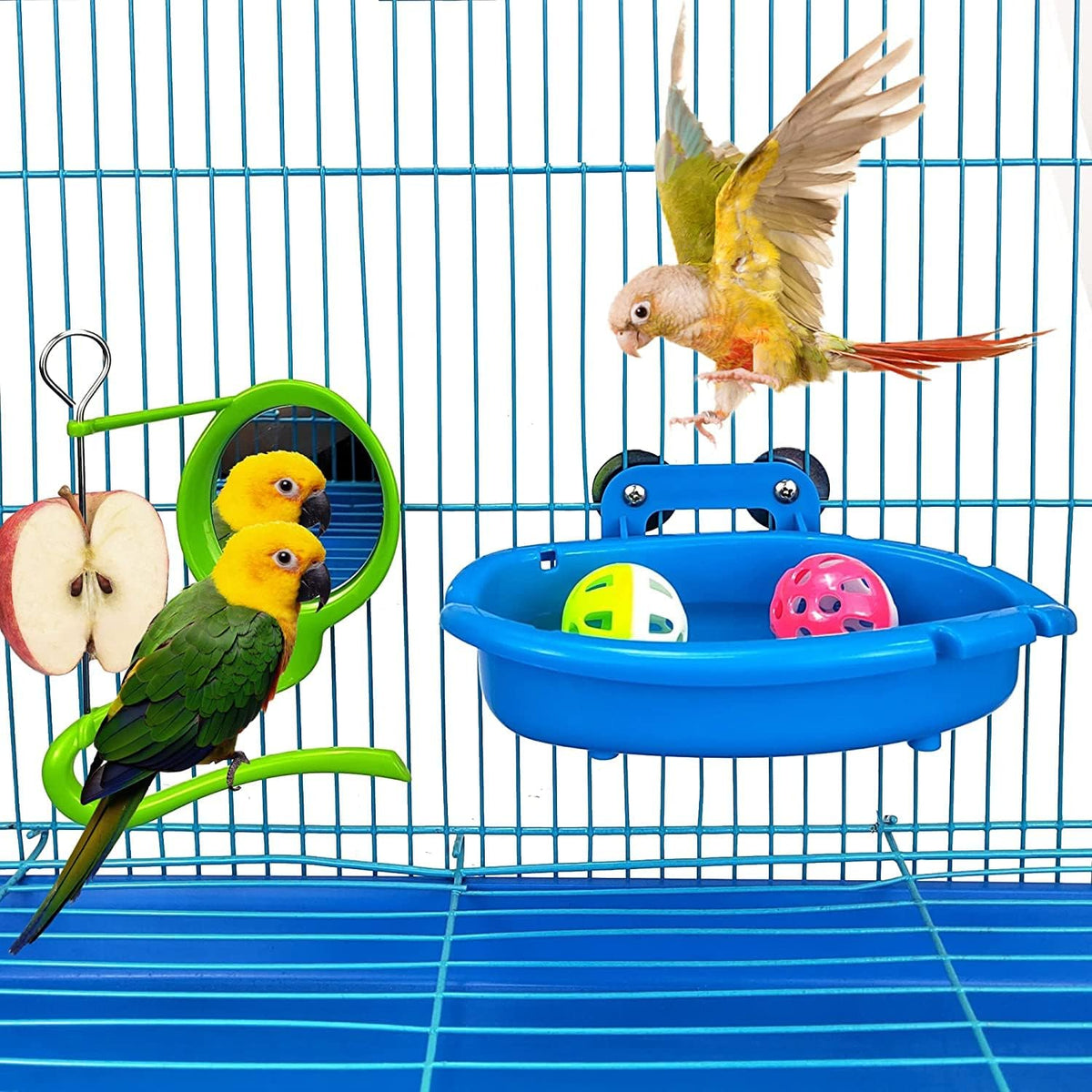 Hanging Bird Bath for Cages | A Simple Splash Zone for Small Birds