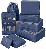 8 Set Packing Cubes for Travel, Suitcase Organizer Bags for Luggage (Cream)