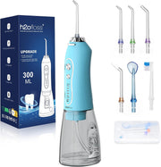 Water Dental Flosser Teeth Pick -Portable Oral Irrigator with 5 Modes, Rechargeable IPX7 Waterproof Orthodontic Teeth Cleaner Pick Cordless for Home Travel-300Ml Water Tank
