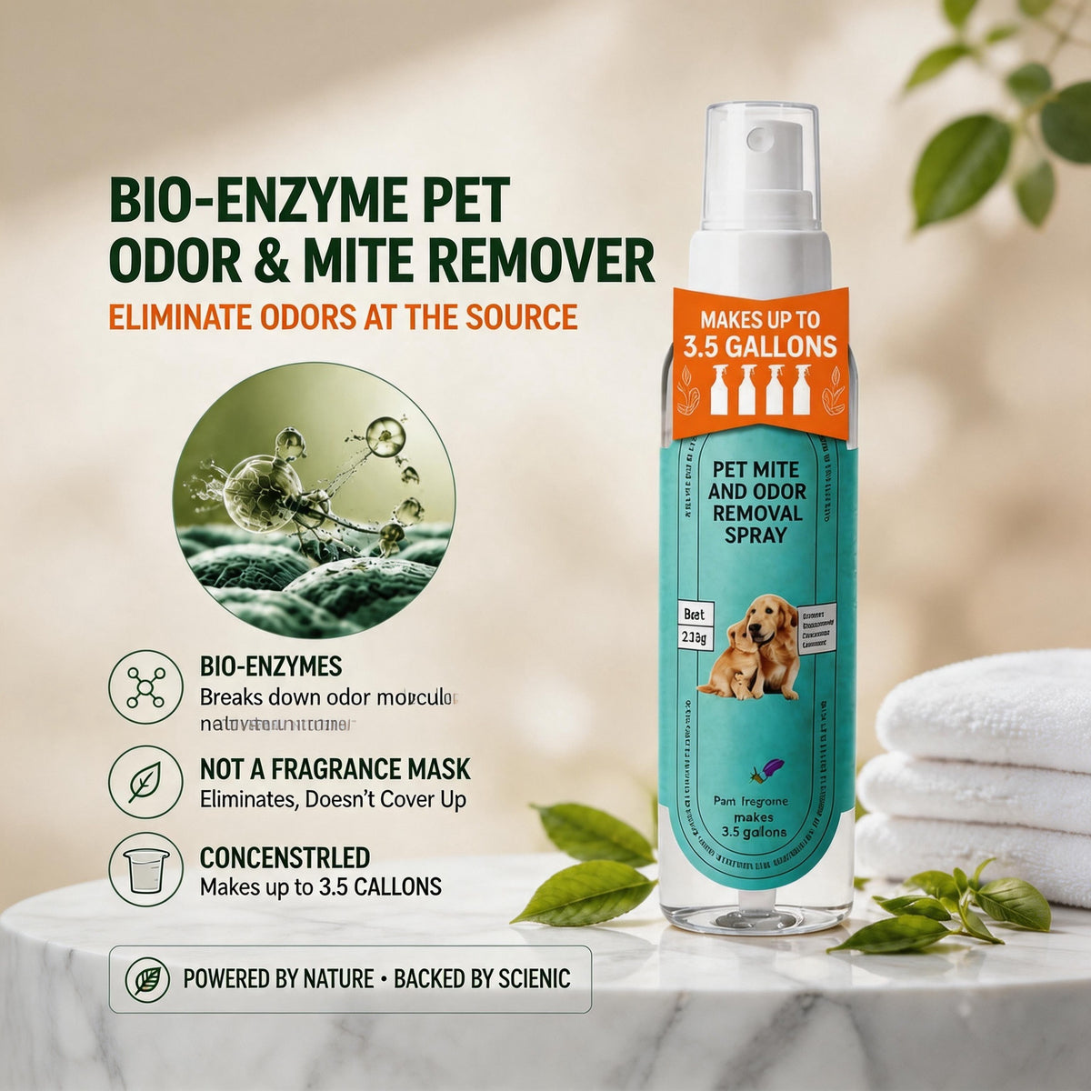 New Nano Blue Light Deodorizer Spray | Refillable Pet & Home Odor Eliminator