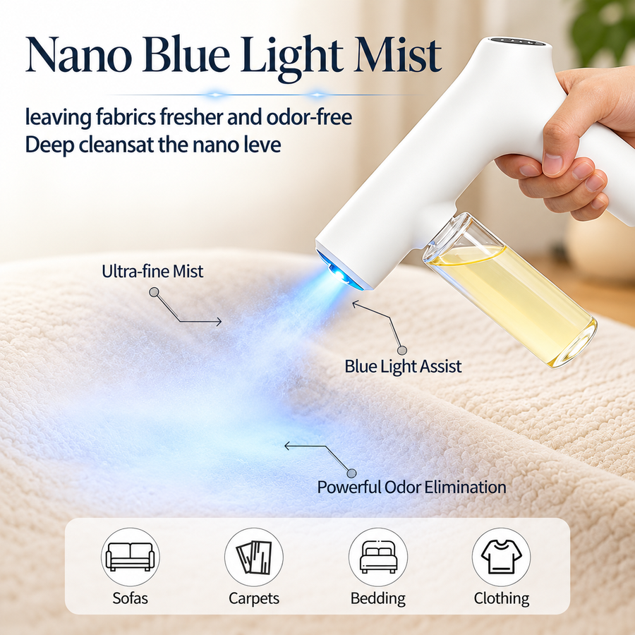 New Nano Blue Light Deodorizer Spray | Refillable Pet & Home Odor Eliminator