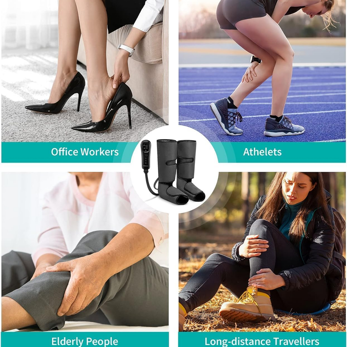 New Air Compression Leg Massager | 3 Levels for Circulation and Relaxation