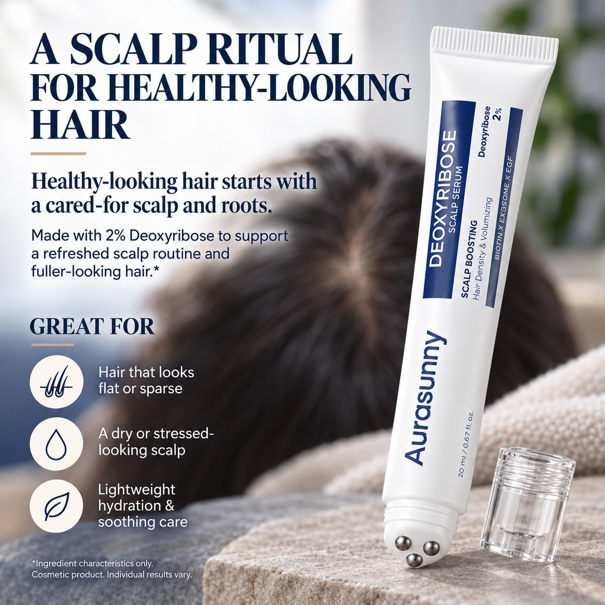 Deoxyribose Scalp Serum | For Fuller-Looking Hair & Scalp Strengthening Roll-On Serum 20ML
