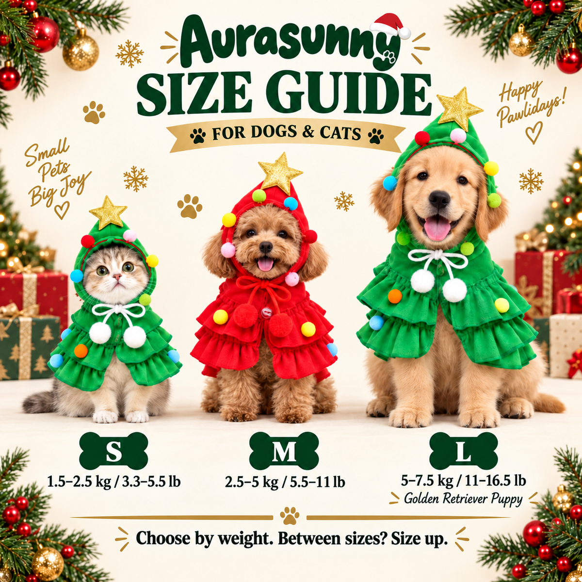 2026 Cute Christmas Pet Cape | Christmas Tree Role-Play Wear for Dogs and Cats
